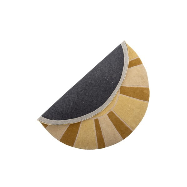 Бежов/в кехлибарен цвят вълнен детски килим ø110 cm Sun – Bloomingville Mini-image-4