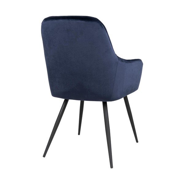 Тъмносини тапицирани трапезни столове в комплект с подлакътници 2 бр. Harbo – House Nordic-image-4