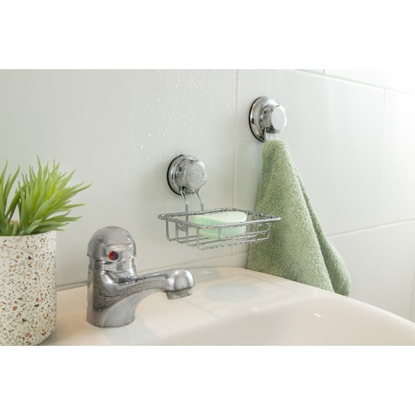 Самозадържащ се стоманен дозатор за сапун в сребристо Bestlock Bath - Compactor-image-4