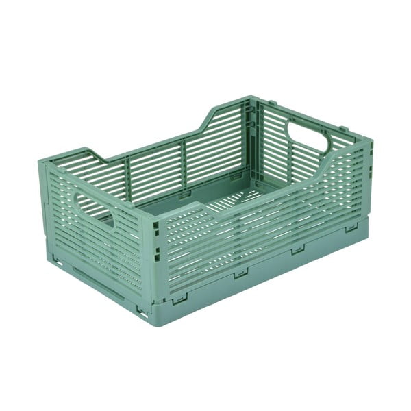 Светлозелена пластмасова кутия за съхранение 30x20x11.5 cm – Homéa