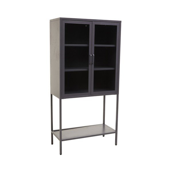 Сива стоманена витрина 75x150x35 cm Acier – Premier Housewares
