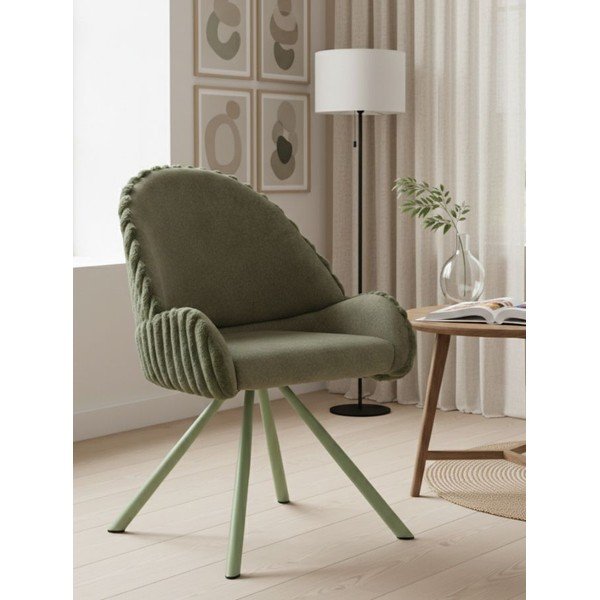 Зелени тапицирани трапезни столове в комплект с подлакътници 2 бр. Stockholm – Mauro Ferretti-image-1