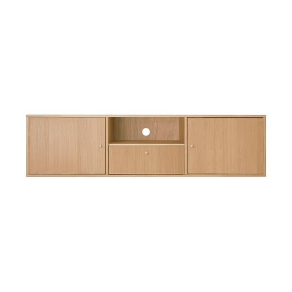 Маса за телевизор от декор от дъб в естествен цвят 161x42 cm Mistral – Hammel Furniture