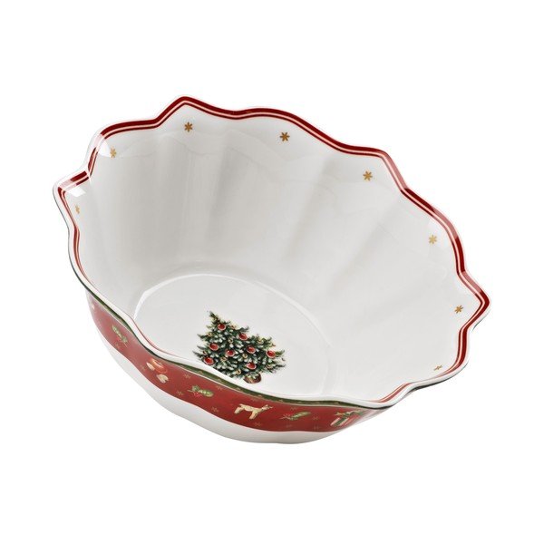 Коледна купа от бял и червен порцелан, ø 32 cm Toy's Delight - Villeroy&Boch