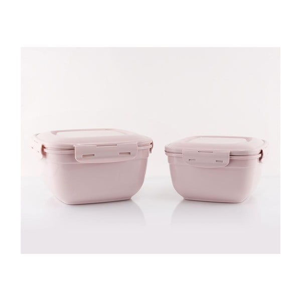 Комплект от 2 розови кутии за храна - Madame Coco