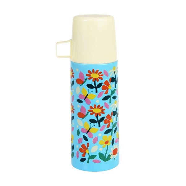 Син/кремав детски термос 350 ml Butterfly Garden – Rex London
