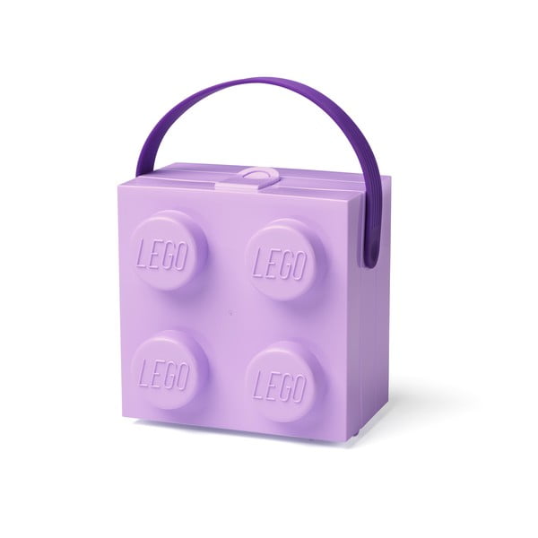 Лилава кутия за съхранение с дръжка - LEGO®