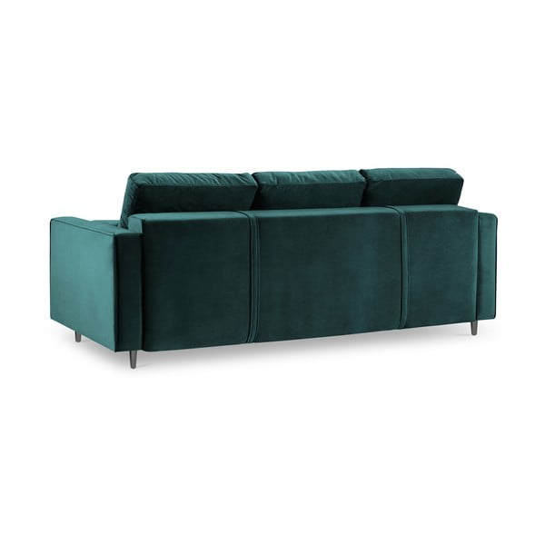 Петролнозелено кадифено канапе Santo - Milo Casa-image-4