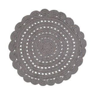 Сив памучен килим с ръчна кука , ⌀ 120 cm Alma - Nattiot