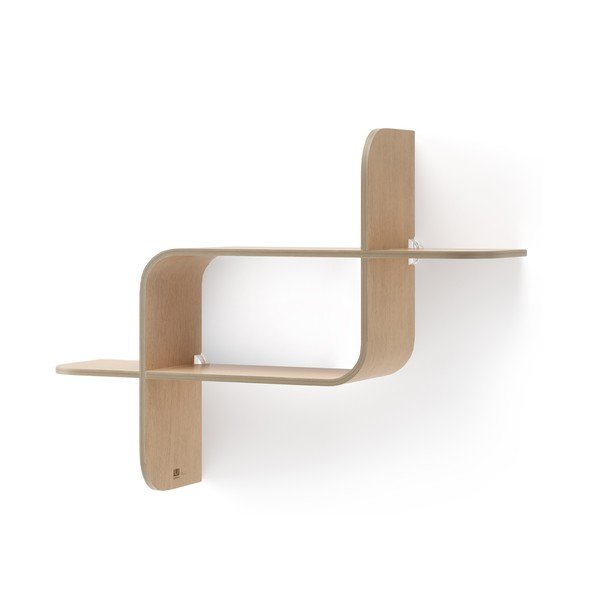 Двуетажен рафт от каучуково дърво в естествен цвят Montage - Umbra-image-2