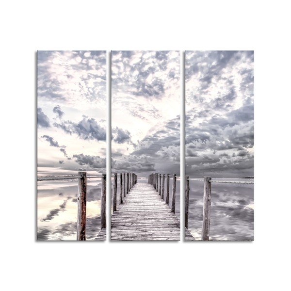 Картина от няколко части Платно край морето, 81 x 75 cm - Styler