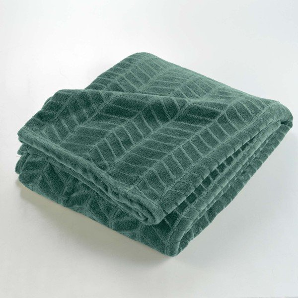 Зелено покривало за легло от микрофланела 180x220 cm Arya – douceur d'intérieur-image-2