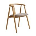 Трапезен стол в бежов и естествен цвят Relate – Unique Furniture