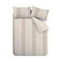 Бежово двойно  3 части спално бельо 200x200 cm Banded Stripe – Catherine Lansfield