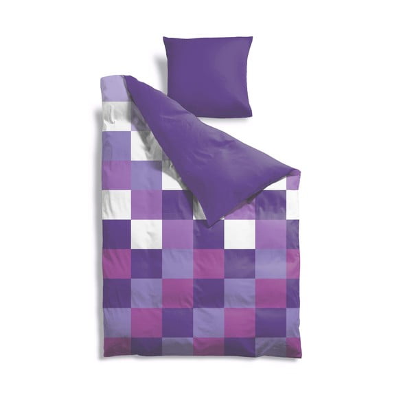 Разширено спално бельо Purple Pixel, 140x220 cm - Zone