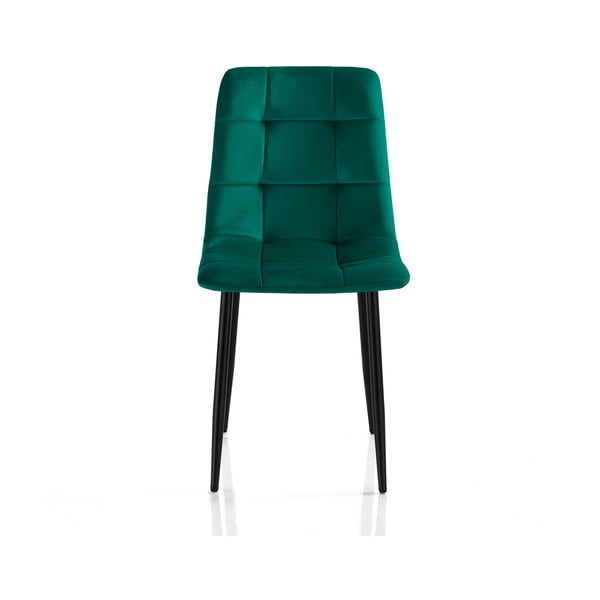 Зелени кадифени трапезни столове в комплект от 2 броя Faffy - Tomasucci