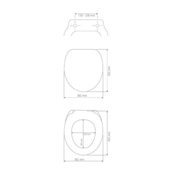Черна тоалетна седалка Черна, 45,2 x 36,2 cm Sedilo - Wenko-image-4