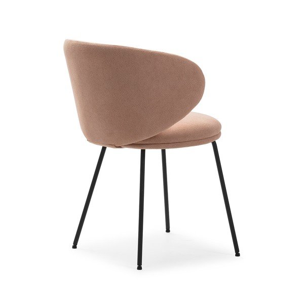 Светлорозови тапицирани трапезни столове в комплект 2 бр. Rush – Marckeric-image-4