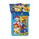Синьо  памучно детско спално бельо 100x135 cm Paw Patrol "Pawsome days ahead" – Jerry Fabrics