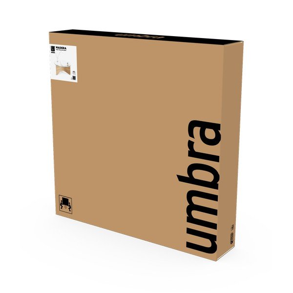 Кръгла масичка за кафе със стъклен плот в естествен цвят ø 84 cm Madera - Umbra-image-3