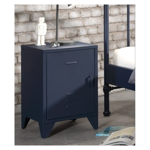 Синьо  метално детско нощно шкафче BRONXX – Vipack-image-1