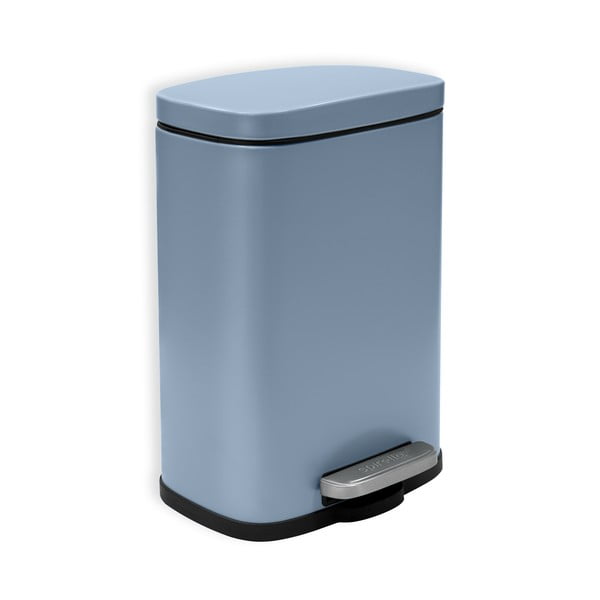 Светлосиньо стоманено кошче за боклук с педал 5 l   Akira – Spirella