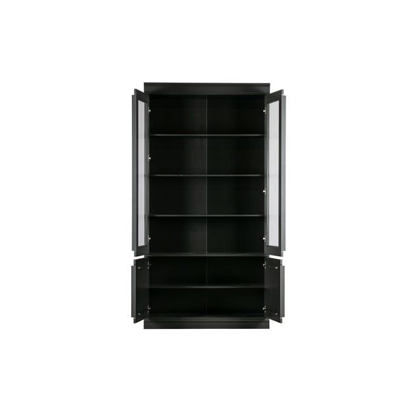 Черна витрина от масивен бор 110x215x44 cm Organize – WOOOD-image-4