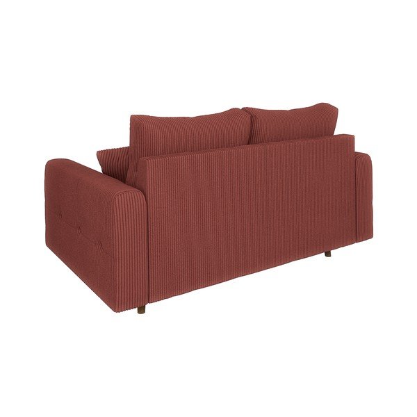 Диван от рипсено кадифе в тухлен цвят 150 cm Ariella – Ropez-image-2