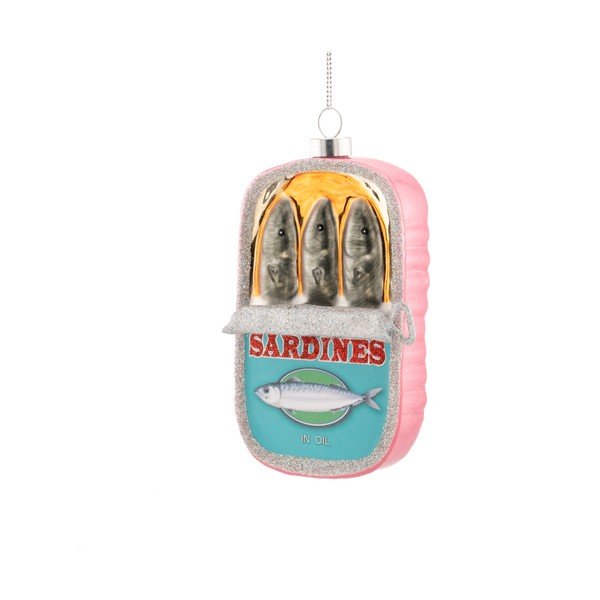 Стъклена Коледна украса 7 cm Can of Sardines – Sass & Belle