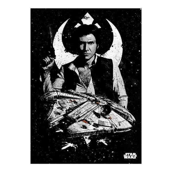 Nástěnná cedule PosterPlate Star Wars Pilots - Captain Solo