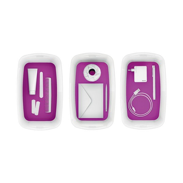 Кутия за съхранение в бяло и лилаво с капак Office, обем 5 л MyBox - Leitz-image-2