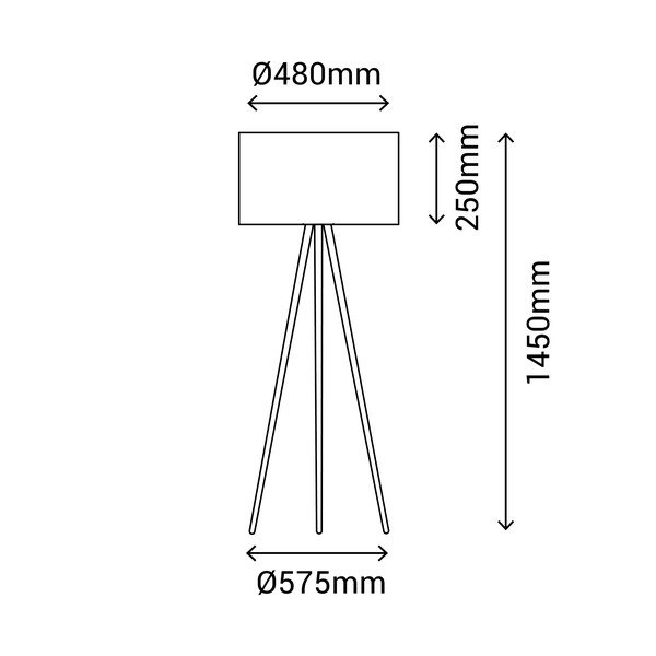 Подова лампа от ратан, височина 145 cm Rattan - SULION-image-3