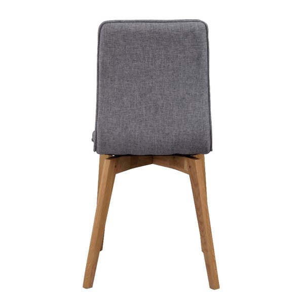 Сив трапезен стол с кафяви крака Grace - Rowico-image-1