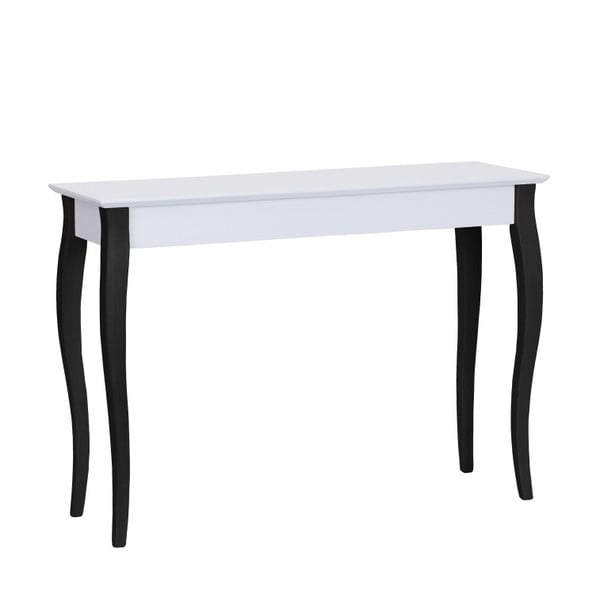 Bílý konzolový stolek s černými nohami Ragaba Lilo, šířka 105 cm
