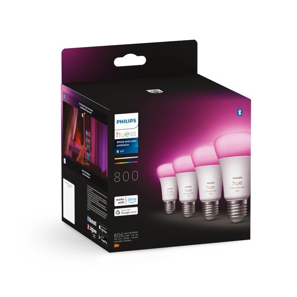 LED комплект крушки 4 бр. E27, 9 W White and color ambiance – Philips Hue-image-2
