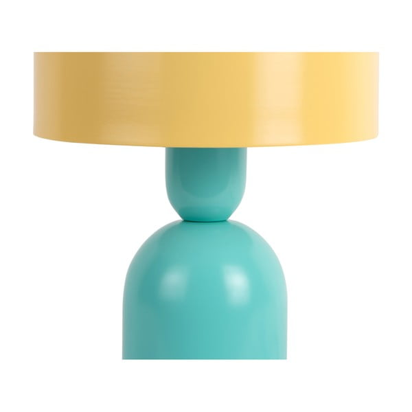 Жълта/тюркоазена настолна лампа (височина 24 cm) Double Funky – Leitmotiv-image-2