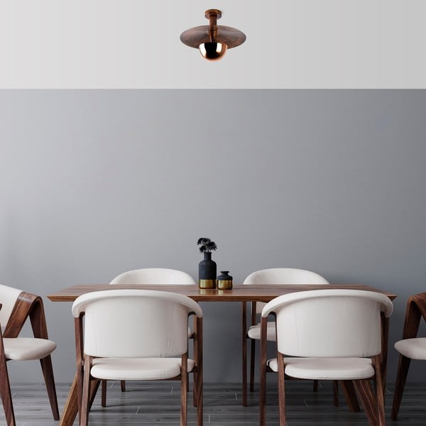 Осветително тяло за таван в меден цвят с метален абажур ø 38 cm Kurt – Opviq lights-image-2