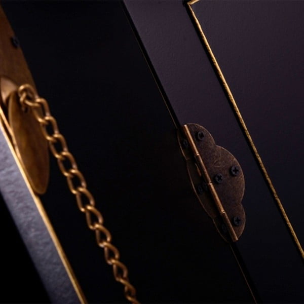 Черен нисък скрин 130x50,5 cm Oriente – Ixia-image-2