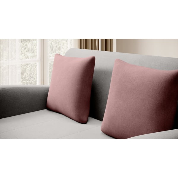 Розов светлосив кадифен разтегателен диван 130 cm Ario – ELTAP-image-4