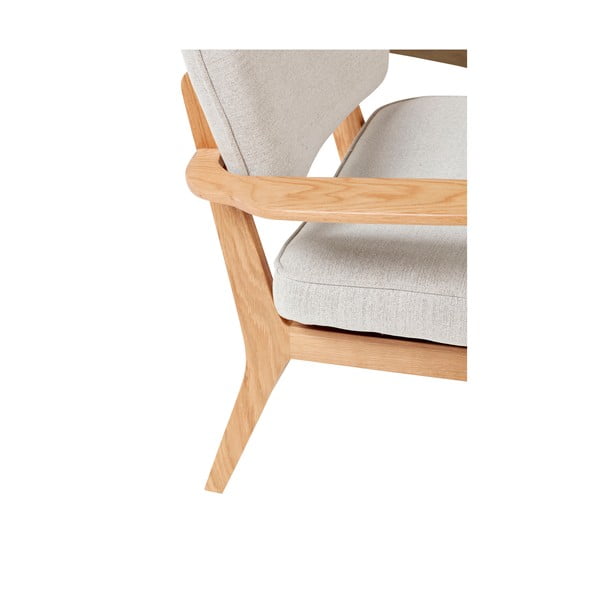 Сив фотьойл със структура от дъбова дървесина Haze - Hübsch-image-3