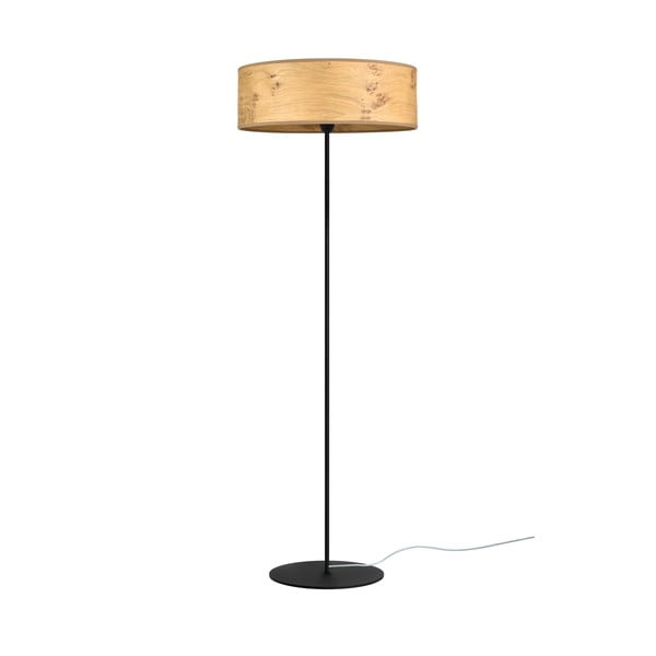 Бежова подова лампа от дървесен фурнир XL, ⌀ 45 cm Ocho - Sotto Luce