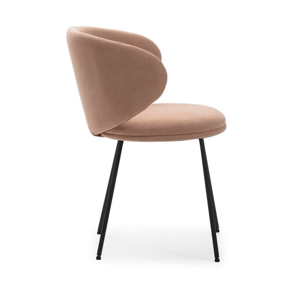 Светлорозови тапицирани трапезни столове в комплект 2 бр. Rush – Marckeric-image-3