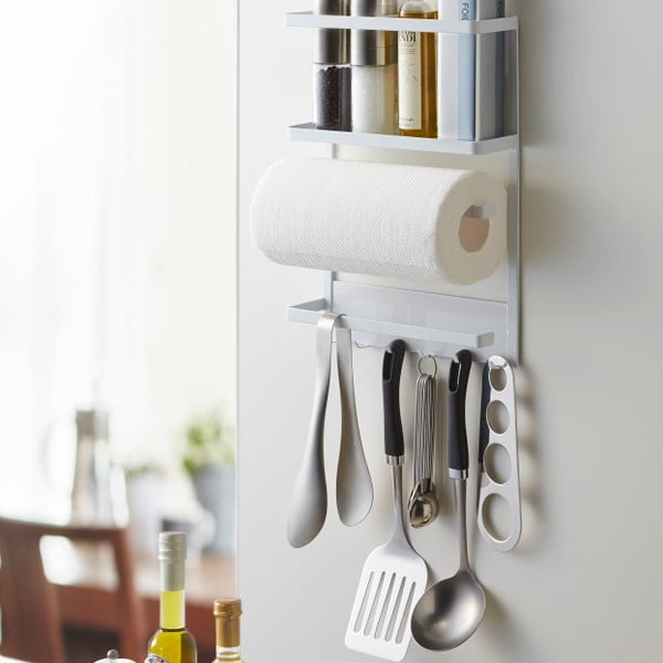 Голям бял магнитен кухненски страничен стелаж Tower - YAMAZAKI-image-3