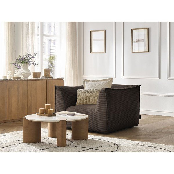 Кафяво кресло от рипсено кадифе Giorgia – Bobochic Paris-image-4