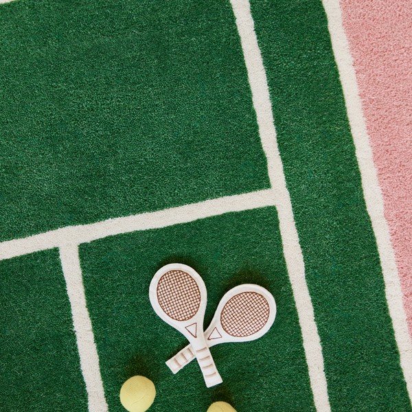 Детско килимче за игра със смес от вълна 88x150 cm Tennis – OYOY Mini-image-3