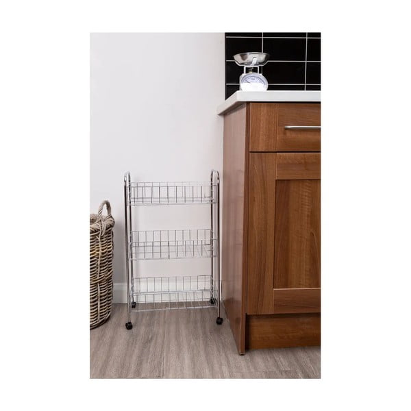 Метален подвижен рафт в сребристо 36x64 cm - Premier Housewares-image-1