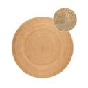 Двустранен ютен кръгъл килим в естествен цвят ø 100 cm Braided – Hanse Home