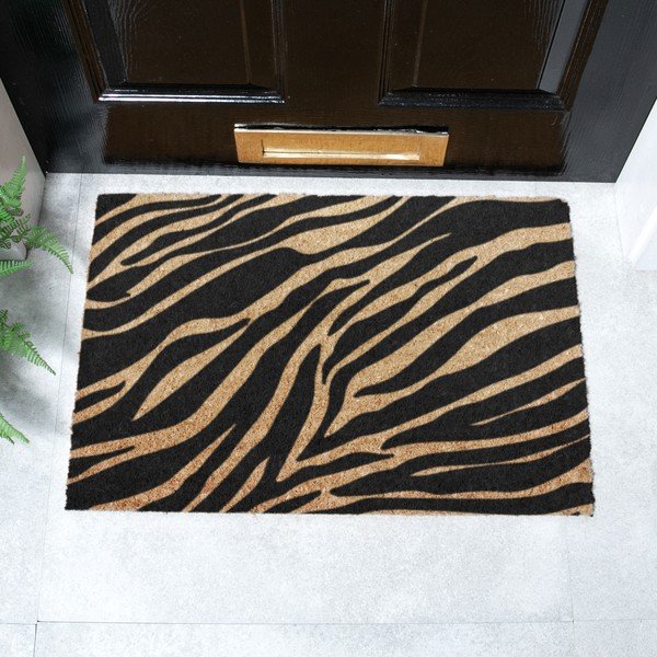 Изтривалка от кокосови влакна 40x60 cm Zebra – Artsy Doormats-image-2