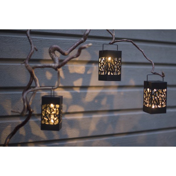 Комплект от 3 висящи слънчеви LED фенера, височина 11 см Izola - Star Trading-image-3