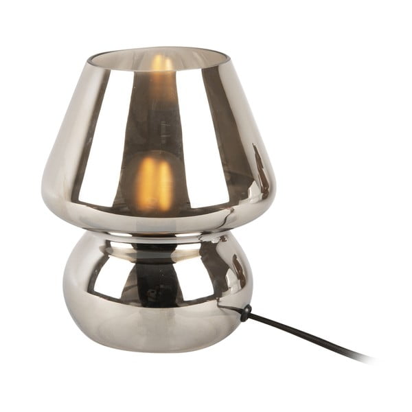 Стъклена настолна лампа в сребрист цвят Стъкло, височина 18 cm - Leitmotiv